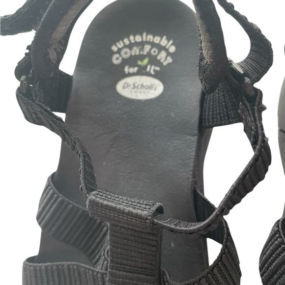DR. SCHOLL"S Comfort Sandals – Black Textured Velcro, Sz 7, NWOT - Picture 2 of 5